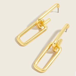 New J. Crew double link drop earrings